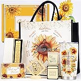Sunflower Christian Gifts Set for Women - Inspirational Birthday Basket with Faith Theme Tumbler Tote Bag, Encouragement Thank You Present for Mom, Sister, Friends