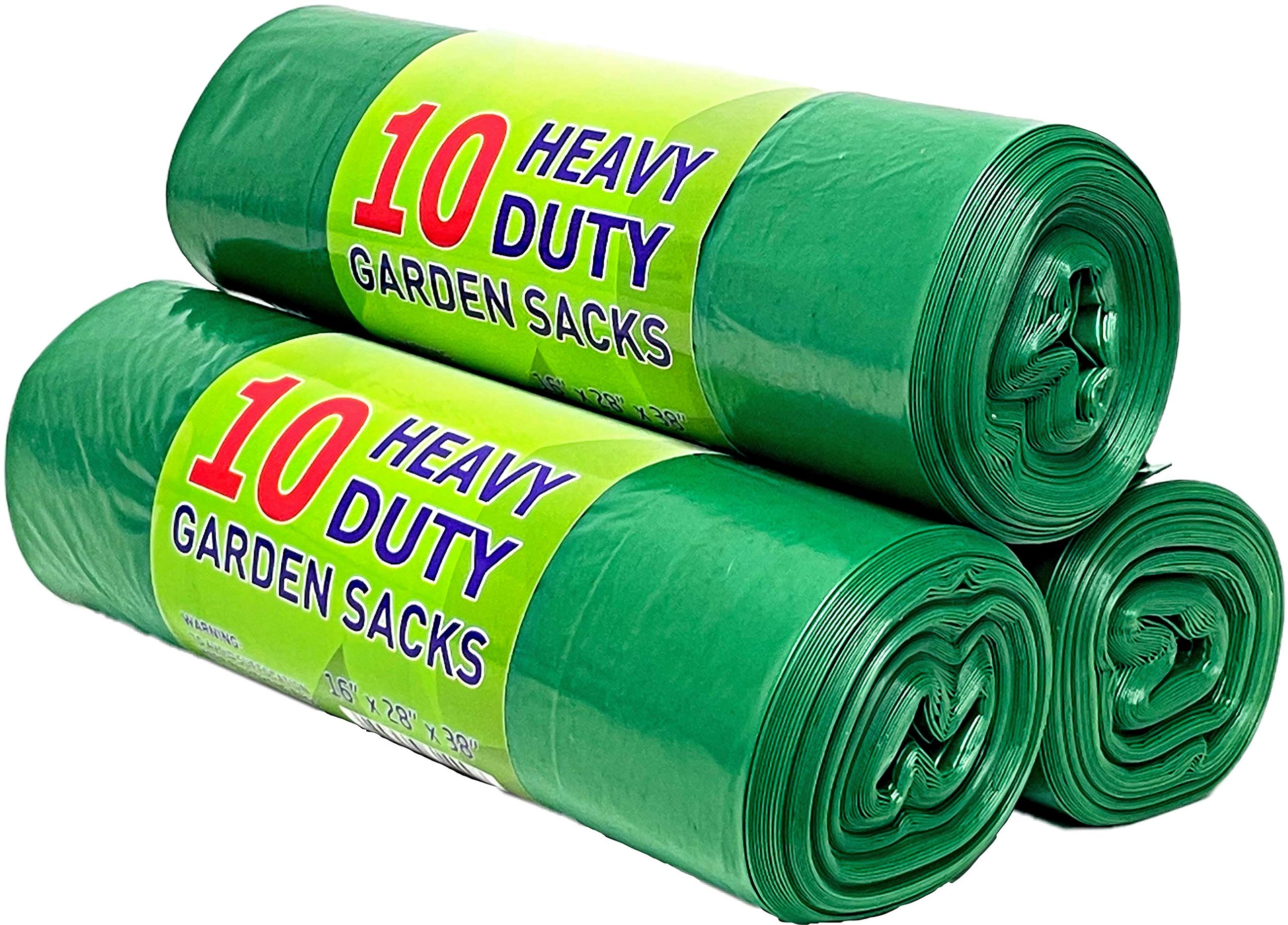 REQUISITE NEEDS 30PK Heavy Duty Bin Liners, 100 Litre Refuse Sacks Pack of 10 X 3, 60 m Garden Waste Bags
