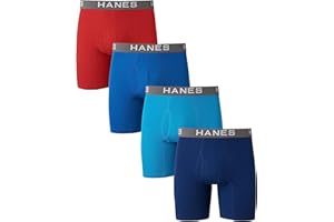 Hanes Men's Comfort Flex Fit Boxer Briefs, Ultra Soft Cotton Modal Blend Underwear, 4-pack