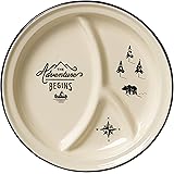 Gentlemen's Hardware Adventure Enamel Camping Divided Plate, Cream