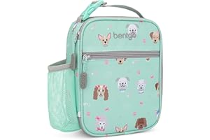 Bentgo® Kids Insulated Lunch Tote - Water-Resistant, Reusable, Lightweight & Durable Lunch Bag with Water Bottle Holder & Mesh Pocket, Fits Lunch Box & Water Bottle - Ideal for Ages 3+ (Puppy)