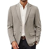 PJ PAUL JONES Men's Herringbone Blazer Jacket Lightweight Casual Knit Sport Coat