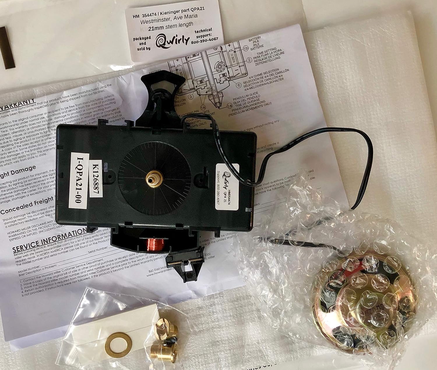 Venta > maquinaria reloj de pendulo hermle quartz 2214 > en stock