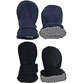 N'Ice Caps Baby Toddler Mittens Kids 2 Pairs Fleece Gloves Winter Warm Sherpa Lined