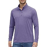 MAGCOMSEN Men's 1/4 Zip Pullover UPF 50+ Long Sleeve Sun Protection Sports Shirts Lightweight Athletic Workout Shirt