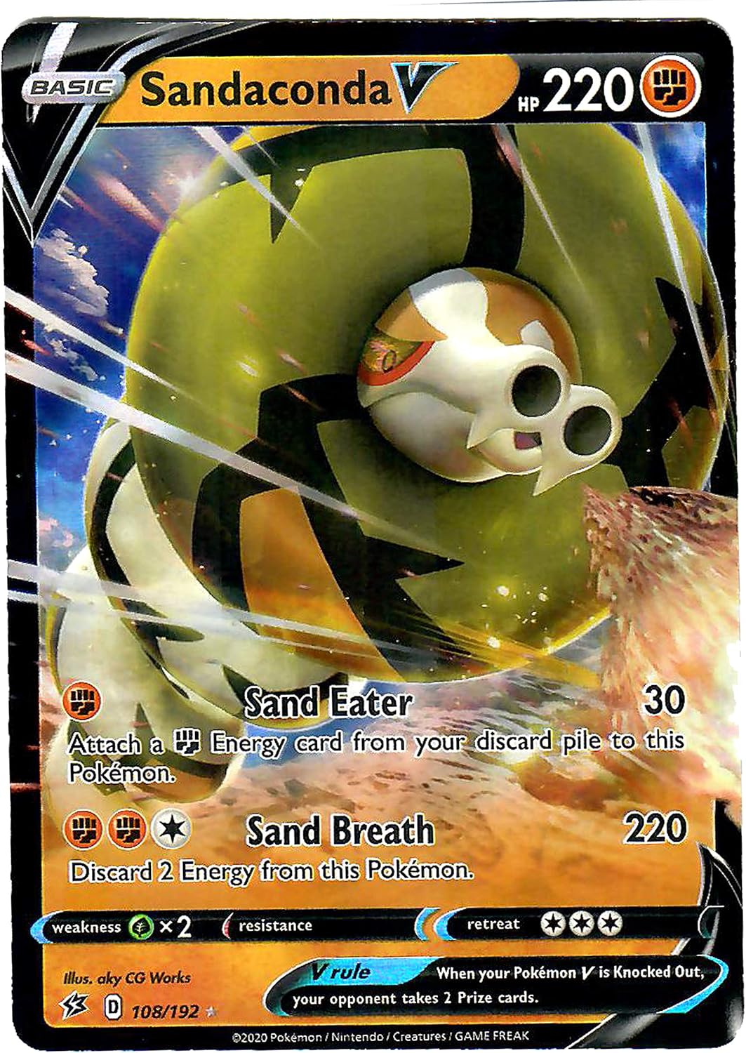 Sandaconda V 108 192 Ultra Rare Pokemon Sword And Shield Rebel Clash Amazon De Spielzeug