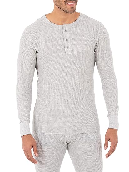 fruit of the loom thermal henley
