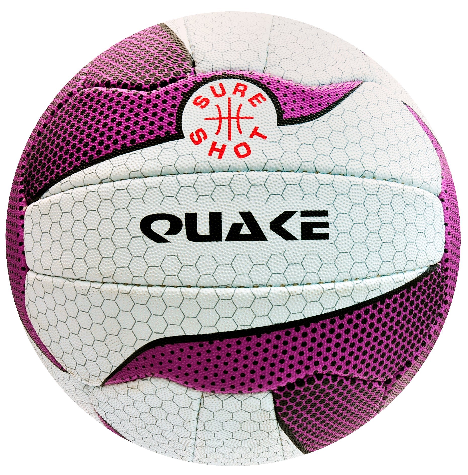 Sure Shot Quake All Surface Match Netball: White and Purple