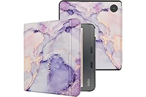 Caweet Case for Kobo Libra Colour (Model:N428, 2024 Release), Ultra Lightweight PU Leather Shell Cover with Auto Wake/Sleep, 