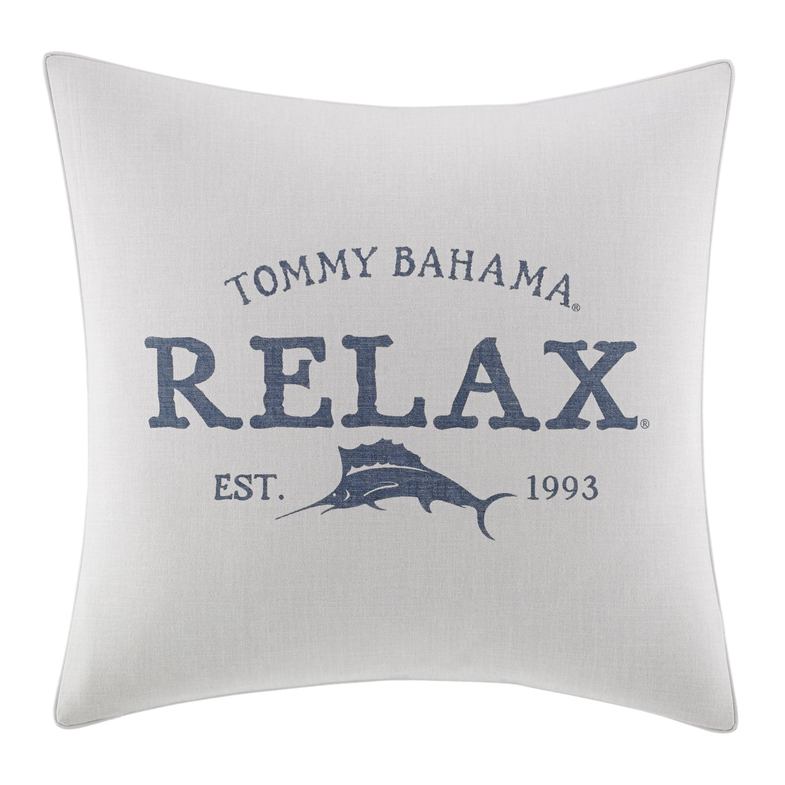 Tommy Bahama 221199 Raw Coast Relax 20" Dec Pillow,Natural,20x20