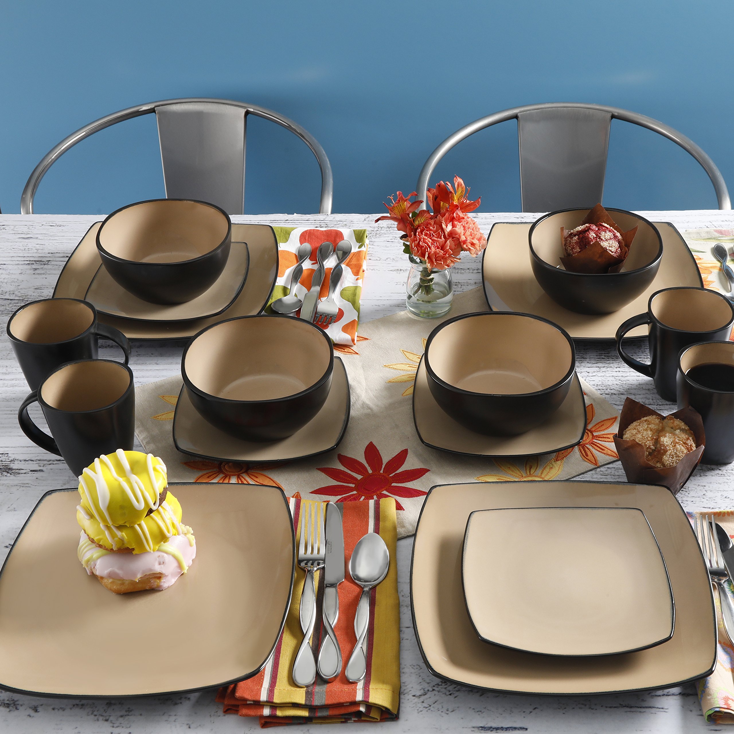 Buy 16 Piece Dinnerware Set By Gibson Home. This Soho Lounge Square