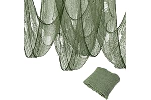 WSFSLJWDW Halloween Green Creepy Cloth 79 X 315 Inch Green Spooky Scary Gauze Spooky Fabric Cloth for Haunted House Halloween Party Doorways Outdoors Decoration