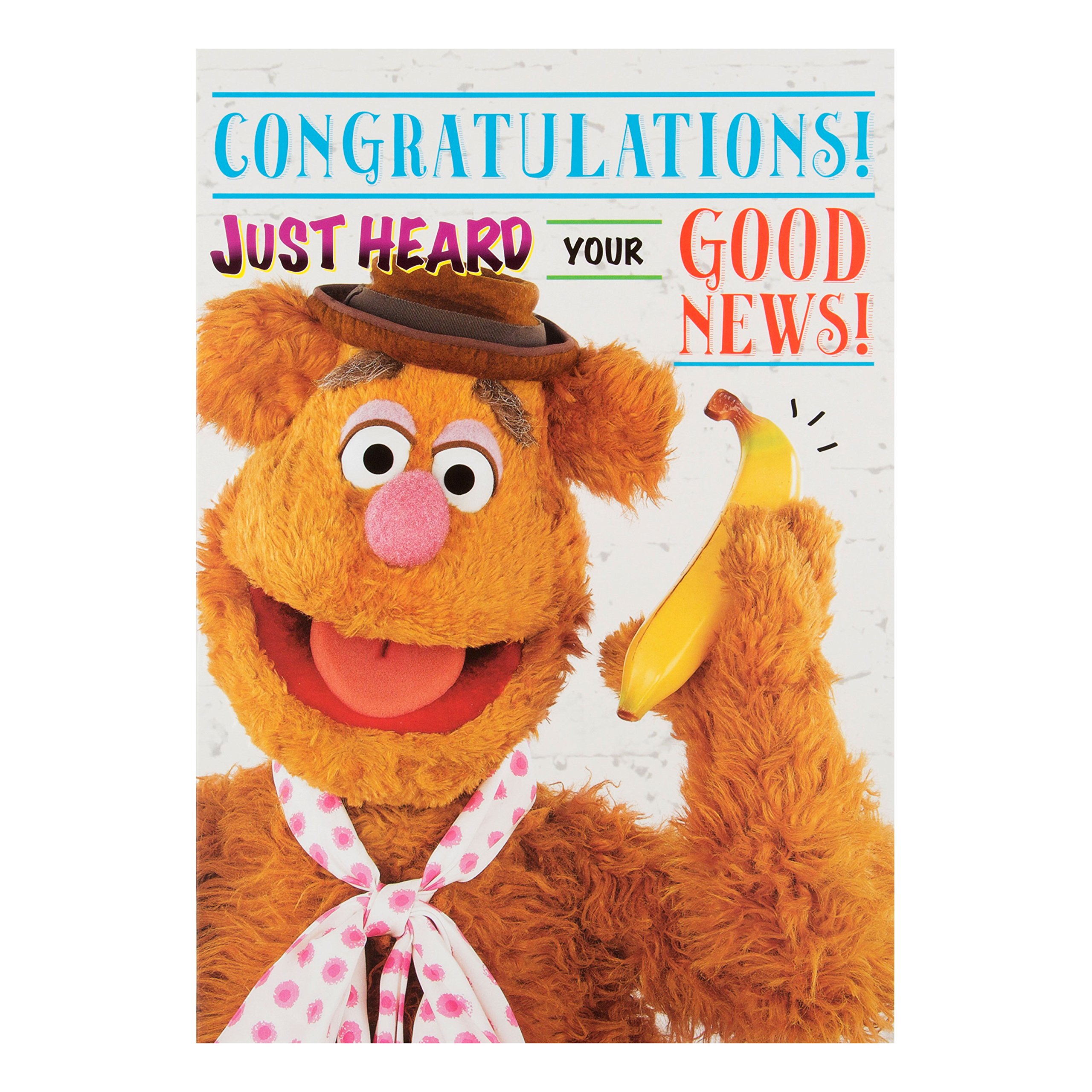 Hallmark The Muppets Congratulations Card "Good News" - Medium