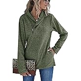 Romanstii Quarter Zip Sweatshirt for Women Fall Long Sleeve Cowl Neck Top 2025 Fashion Pullover with Pockets