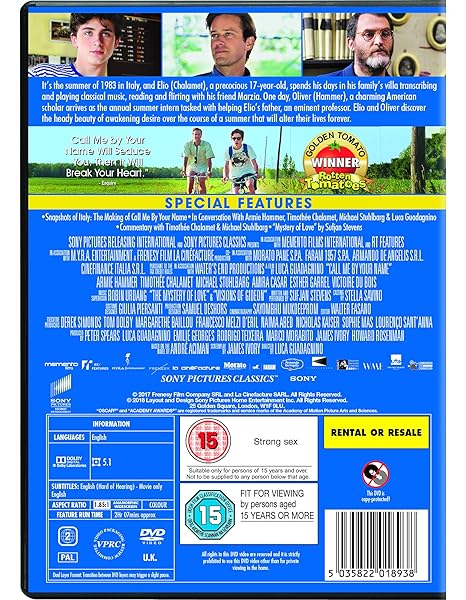Call Me By Your Name Dvd 17 Movies Tv Amazon Com