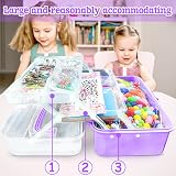 obqo 3000+ Pcs Kids Art and Craft Box Purple All in One Set view 4