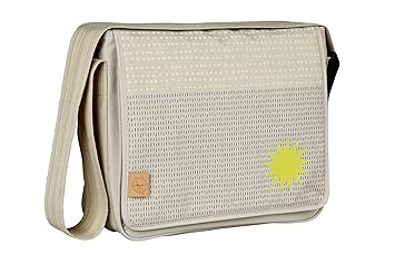 LÄSSIG Baby Wickeltasche Babytasche Stylische Umhängetasche inkl. Wickelzubehör/ Casual Messenger Bag Dots and Strokes