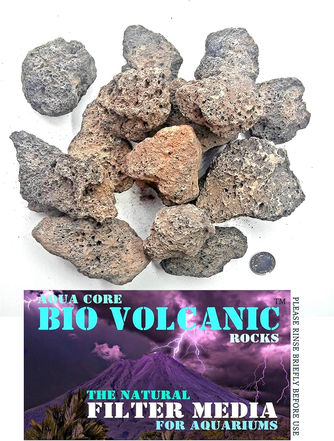 Bio Volcanic 500g Natural Aquarium Biological Filter Media and Decor Lava Rock for water