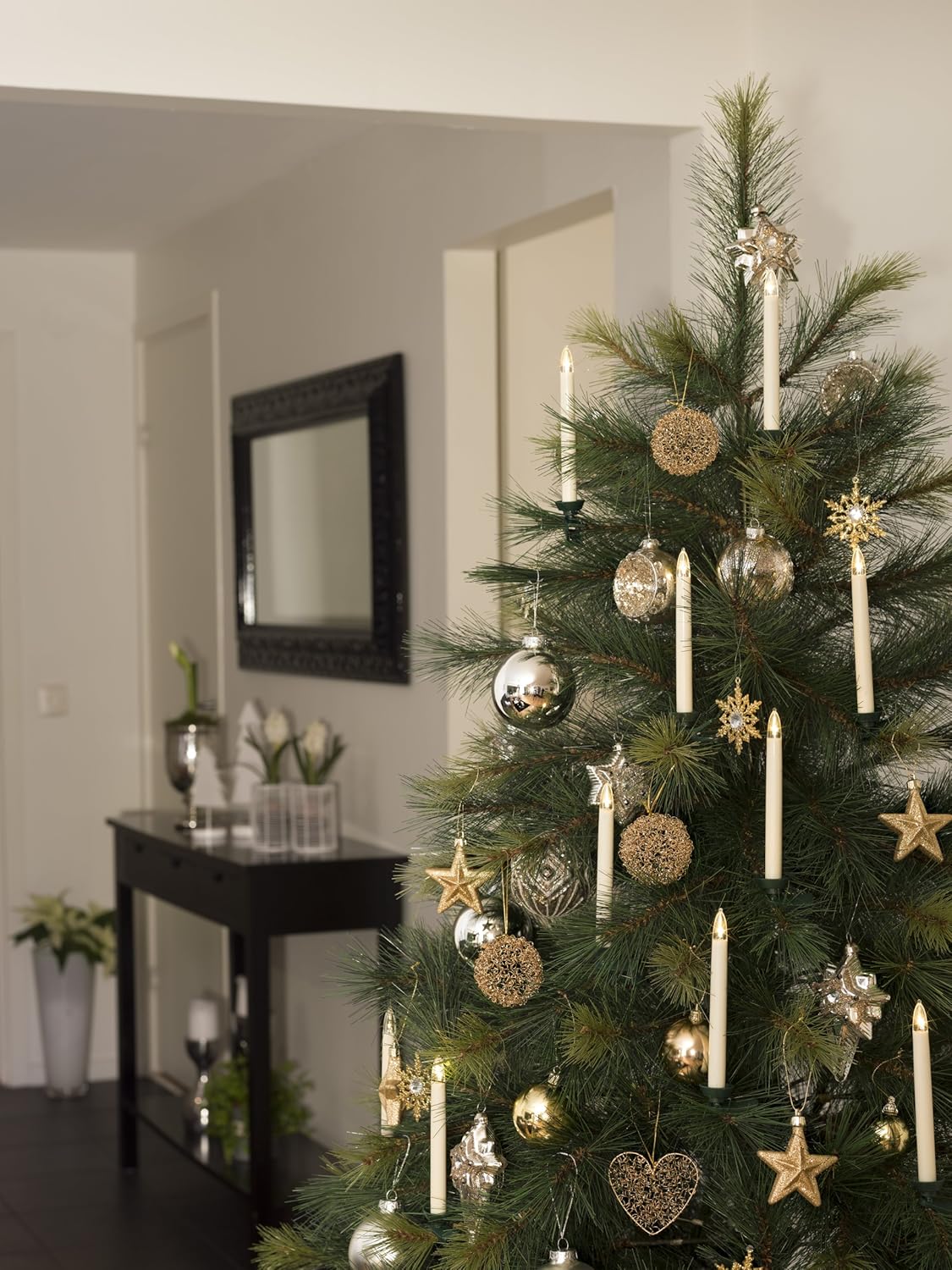 Konstsmide 1925-100 LED Tree Lighting 5 Tree Candles/Supplement for 1920-100/5 Warm White Diodes/Batteries 10 x AAA 1.5V - Image 4