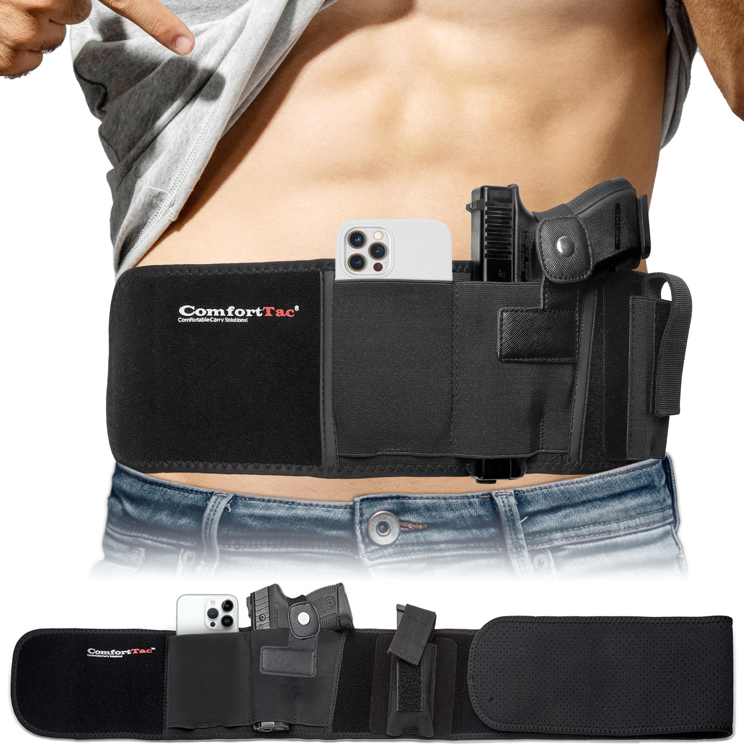 ComfortTac Gun Holsters for Concealed Carry Ultimate Belly Band