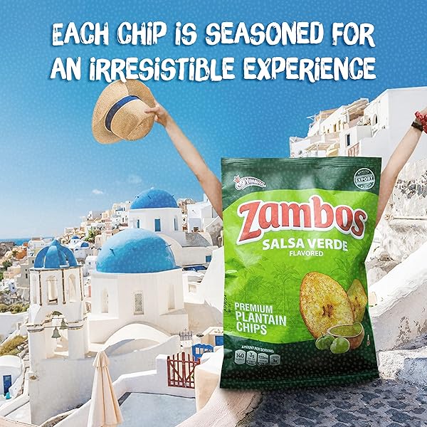 ZAMBOS PLANTAIN CHIPS SALSA VERDE (PACK OF 1)