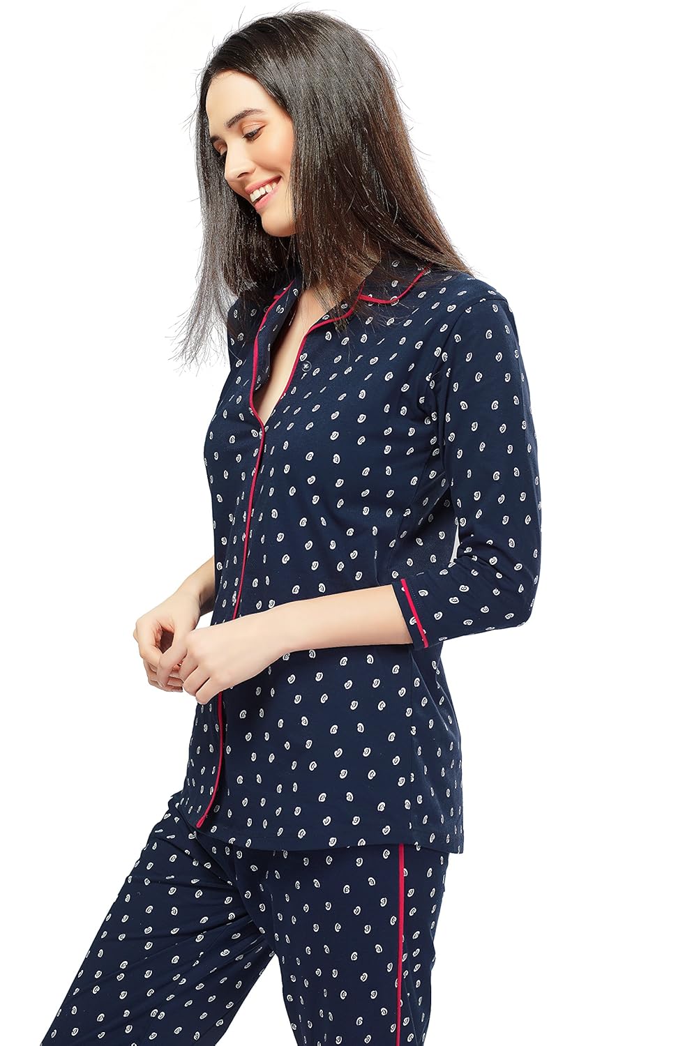 zeyo women's cotton night suit