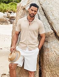 COOFANDY Men's Casual Button Down Shirts Short