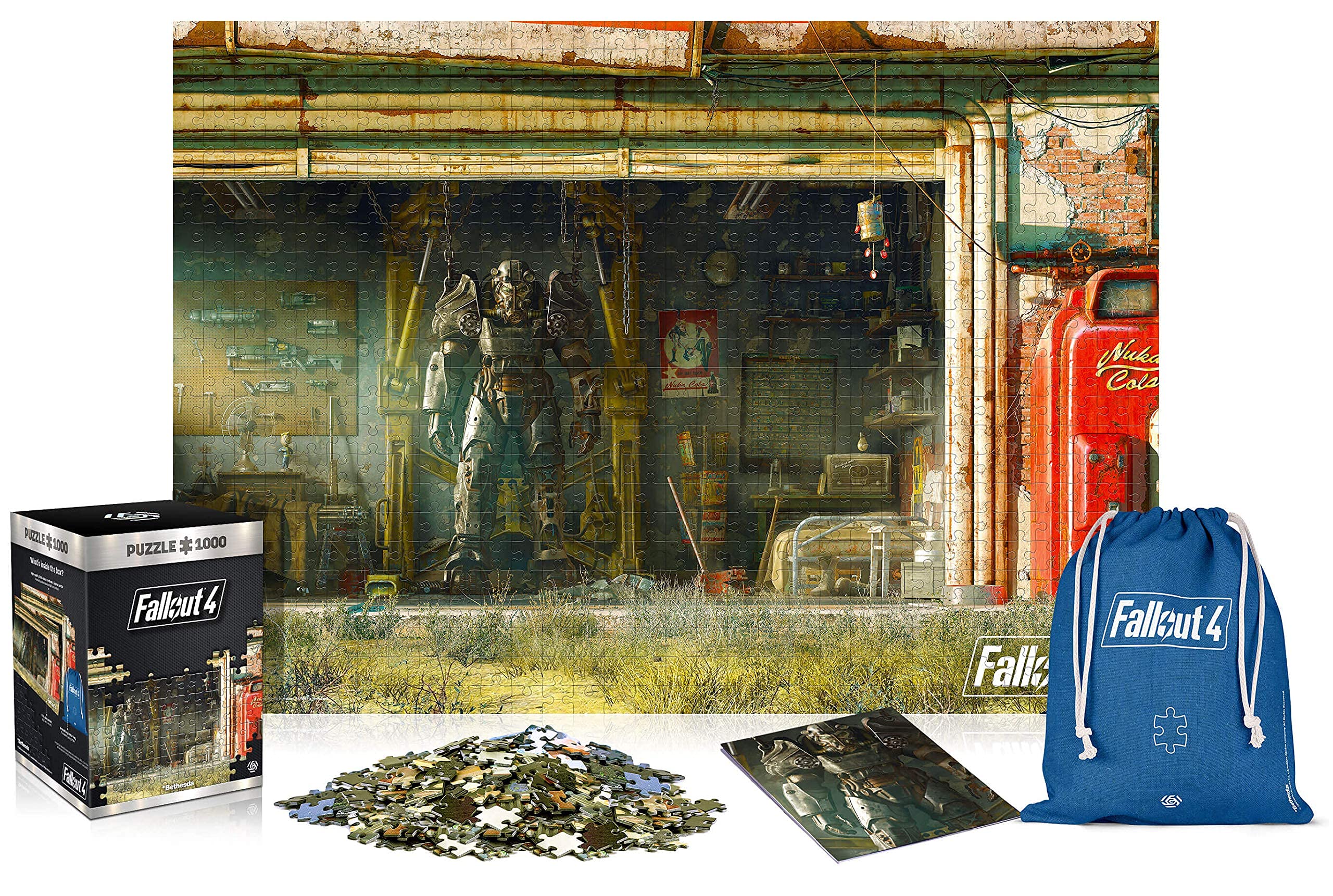 Fallout 4 Garage | 1000 Piece Jigsaw Puzzle | includes Poster and Bag | 68 x 48 | for Adults & Kids Age 14 Years And Up | perfect for Christmas and Birthday Present | Game-Artwork | Premium Quality