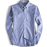 MUSE FATH Men's Oxford Dress Shirt-Cotton Casual Regular Fit Long Sleeve Shirt