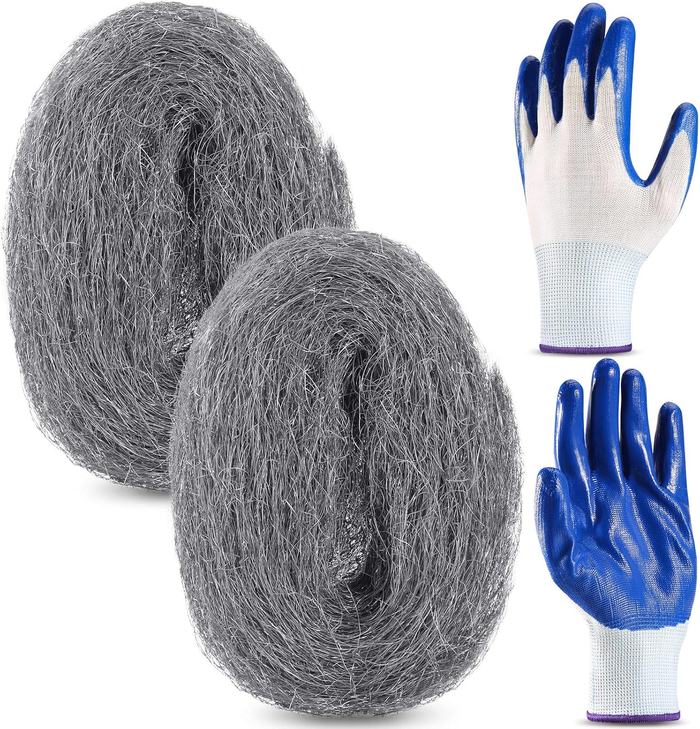 3 Pieces Steel Wool Roll Fill Fabric DIY Kit, Includes 2 Pieces Coarse