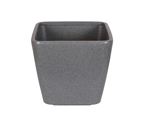 Divine Tree Square Flower Pots Planters for Outdoor & Indoor Gardening (GC35_Grey_14X14X12.5 Inch)