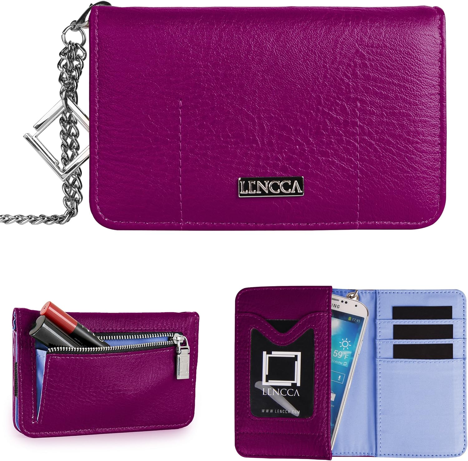 Lencca Kymira Wristlet Wallet Clutch for Kyocera Smartphones (Hydro Brio Coast Kona Presto Milano Torque Dura Series Rise Event See Description)