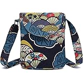 OPQRSTU Women's Retro Small Size Canvas Shoulder Bag Hippie Boho Crossbody Handbag