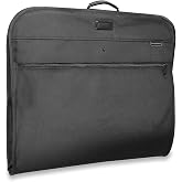 Briggs &amp; Riley Baseline Classic Travel Garment Bag, Suits &amp; Garments, Black | Travel Garment Bag with Hook Helps Reduce Wrinkles in Suits &amp; Hanging Garments, Cinch-Down Straps, Mesh Pockets