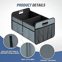 Simple Deluxe Car Trunk Organizer, 2 Compartments