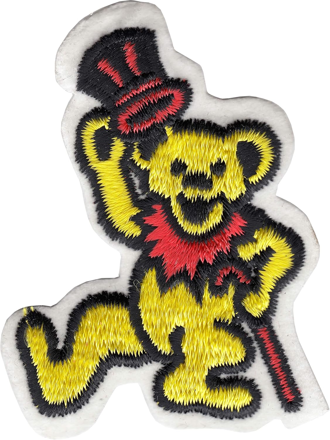 orange top hat and cane