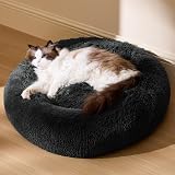 Bedsure Plush Round Cat Bed 50x50x13cm Dark Grey OEKO-TEX