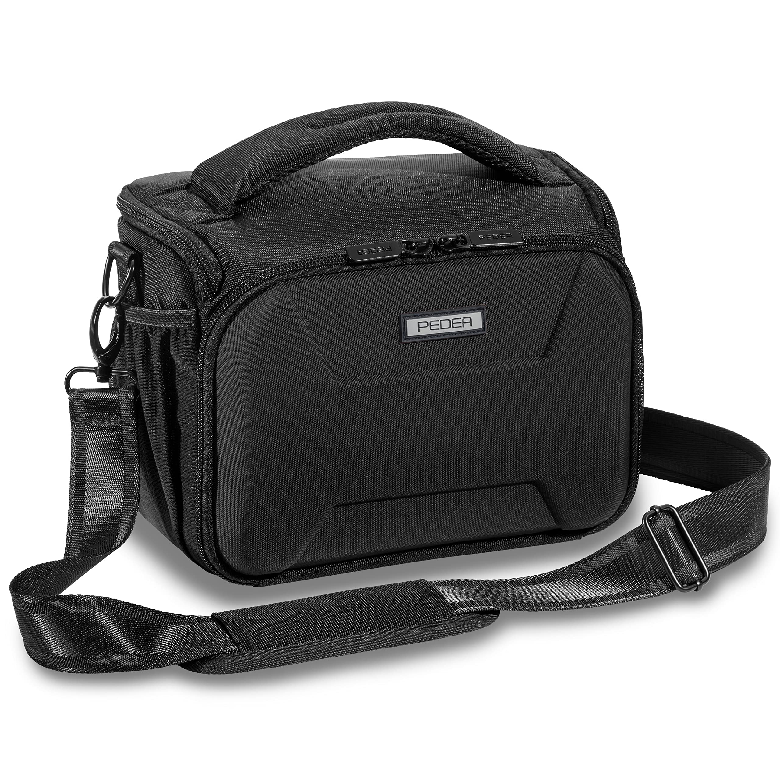 PEDEA DSLR camera bag "Guard" Camera bag for SLR cameras with waterproof rain cover, carrying strap and accessory compartments, Size XL, black