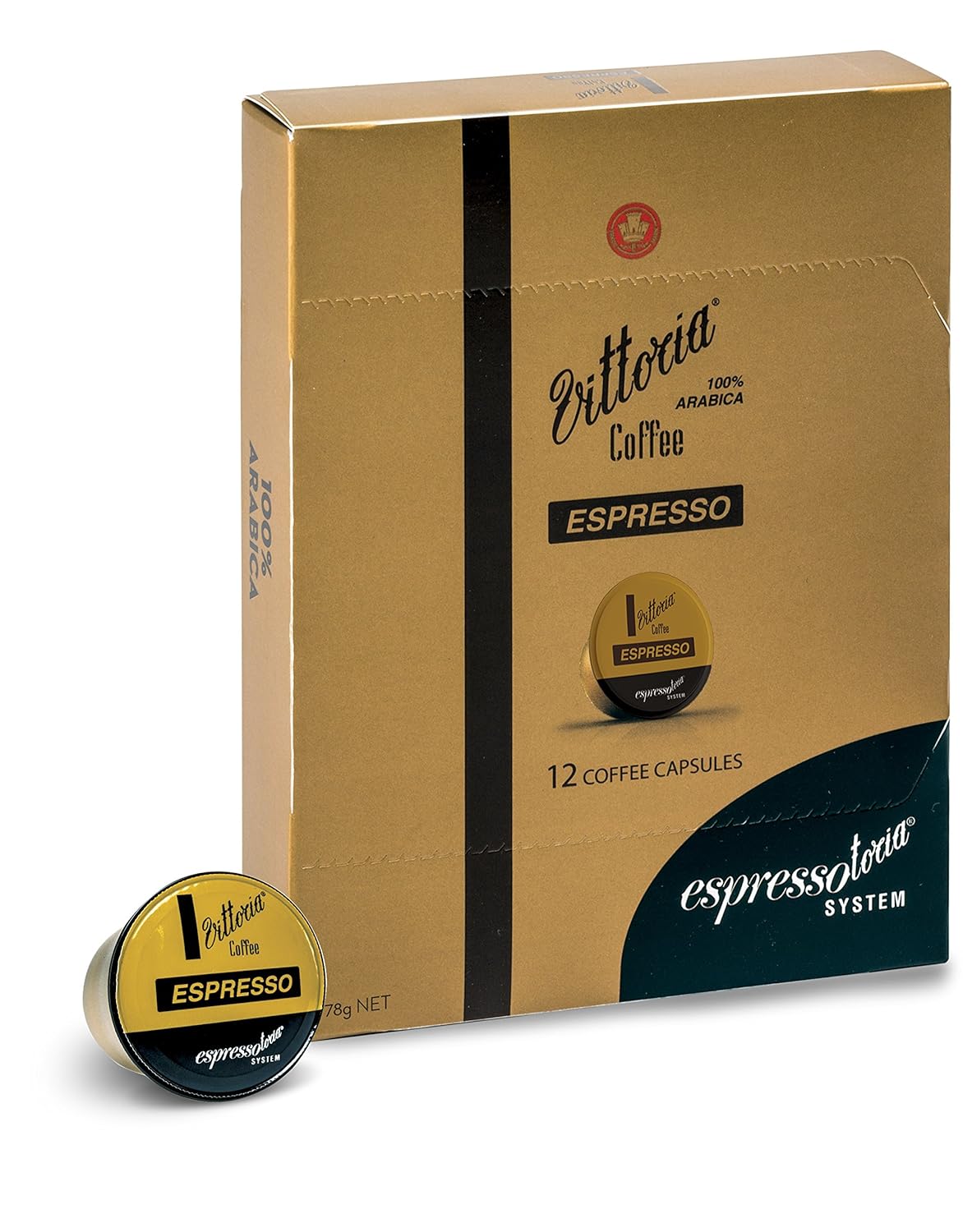 Vittoria Coffee Espresso Capsules (Pack of 12) Grocery