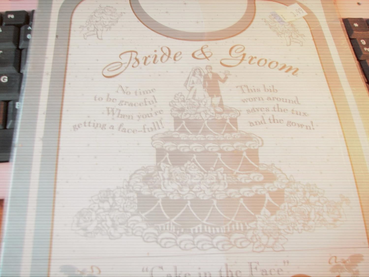 bride and groom bibs