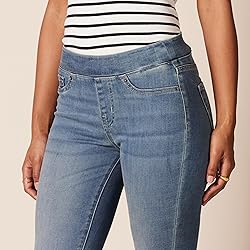 Amazon Essentials Women's Mid-Rise Stretch Pull-On