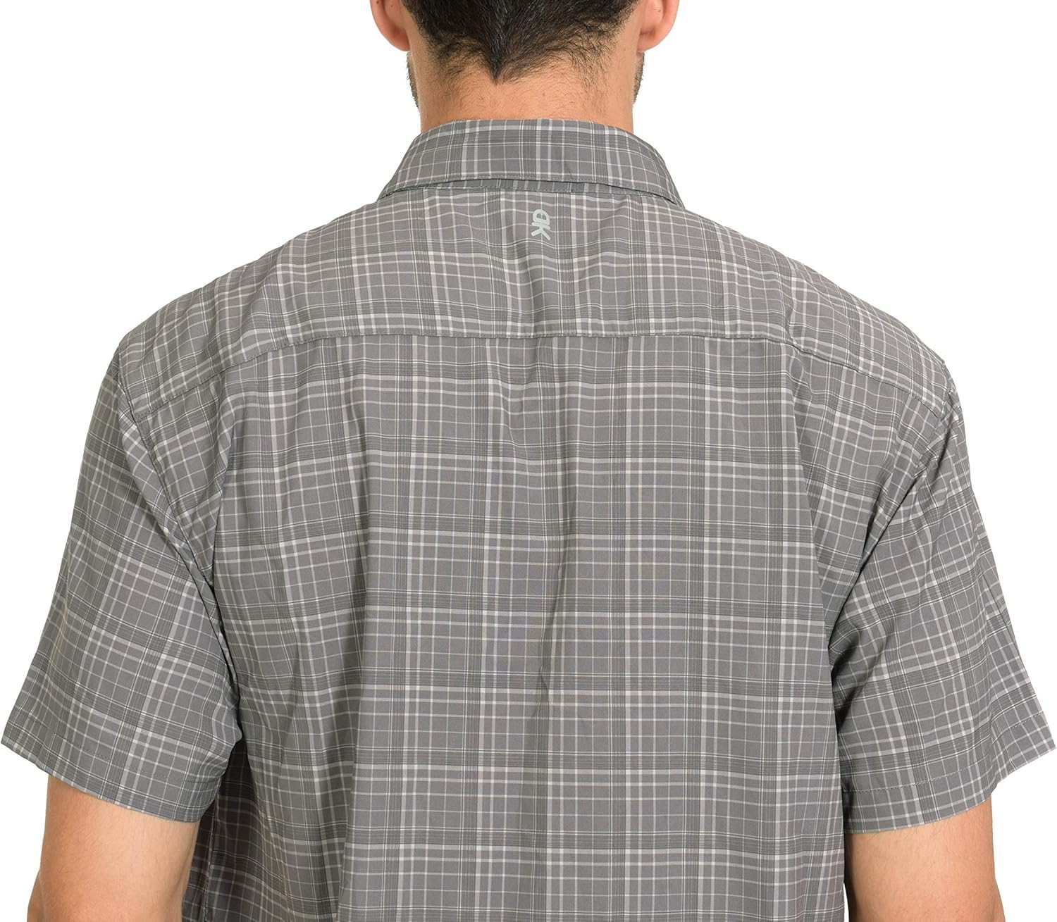 Little Donkey Andy Men’s Quick-Dry UV Protection Short Sleeve Shirt, Lightweight Plaid Shirt for Hiking Travel Fishing Shirts : Clothing