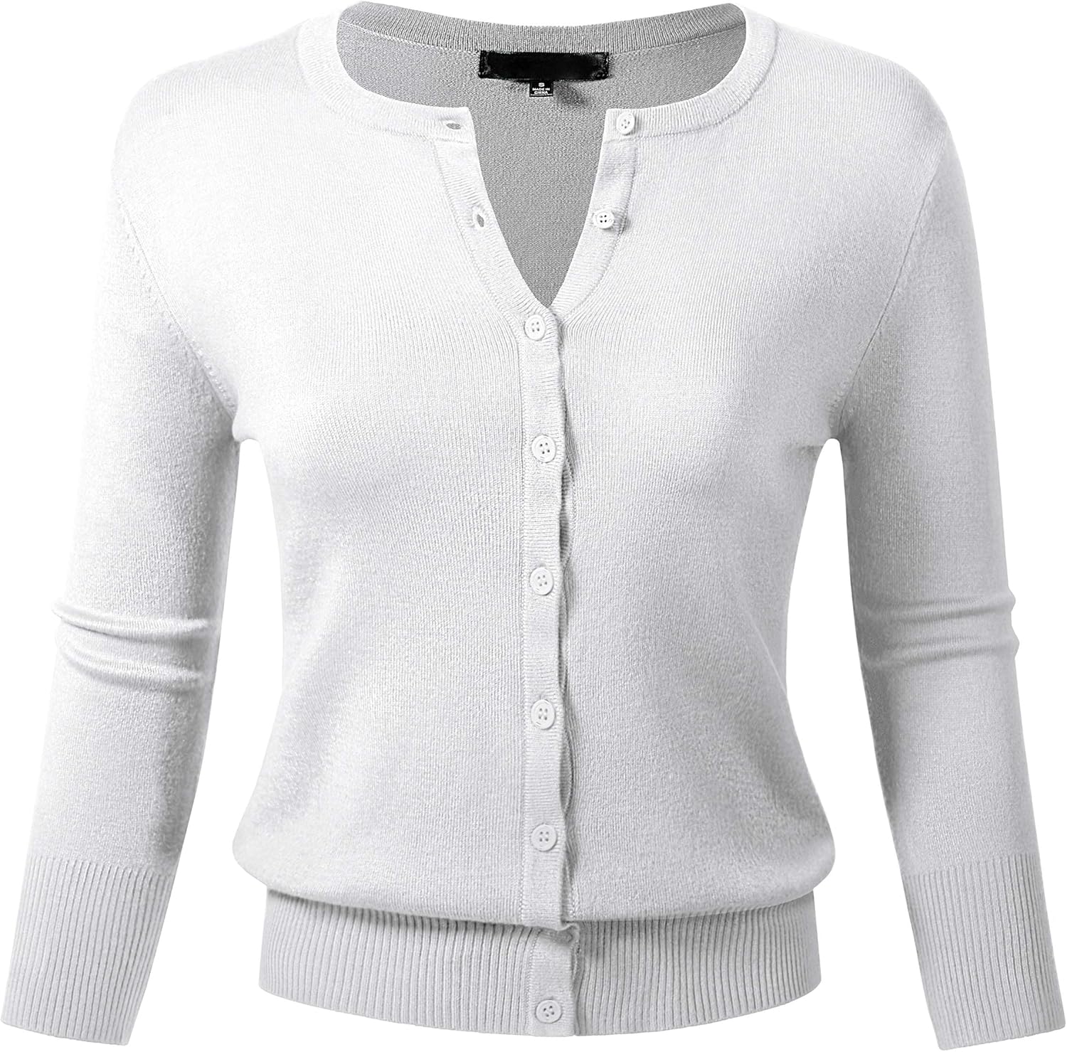 crew neck button down