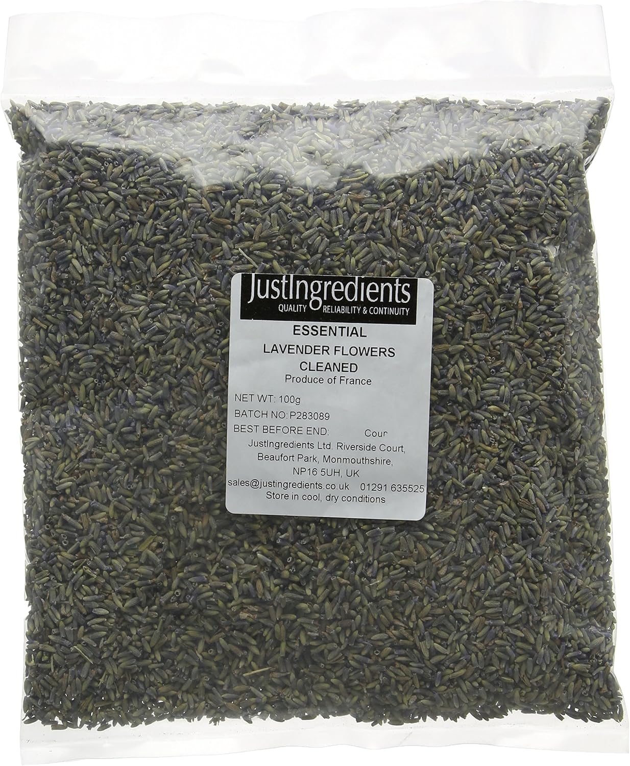 JustIngredients Essentials Lavender Flowers Cleaned 100 g (Pack of 3), 100 g, Pack of 3