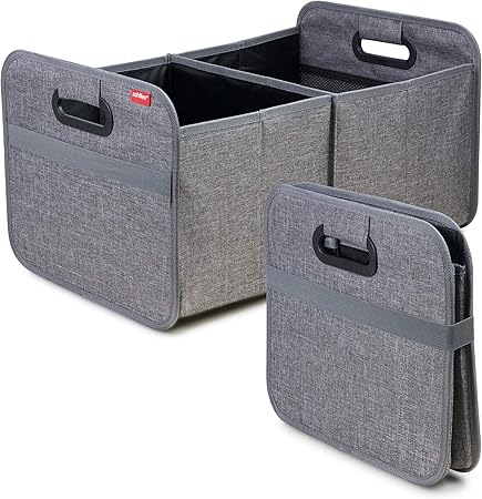 Achilles Auto Faltbox Kofferraum Organizer Faltbare Autotasche Faltkorb Aufbewahrung Taschen Kofferraumtasche Grau 50 Cm X 32 Cm X 27 Cm Amazon De Auto