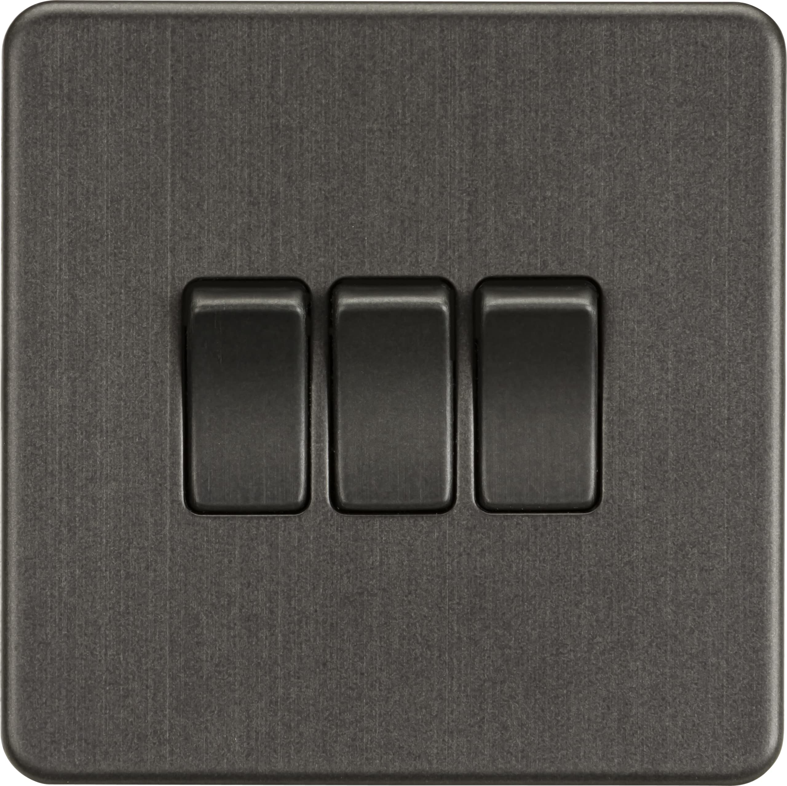 Screwless 10AX 3G 2-Way Switch, Anthracite