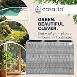 CASARIA Large Tall Rattan Flower Pot Planter 3 Inner Pots Grey 83x30.5x60 cm view 4
