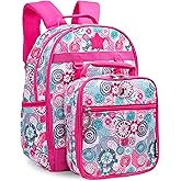 J World Duet Kids Backpack & Lunch Box Set For Boys & Girls Pre-K to Elementary School, Blue Raspberry