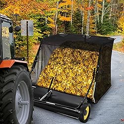 GarveeTools Tow Behind Lawn Sweeper, 50" Pull