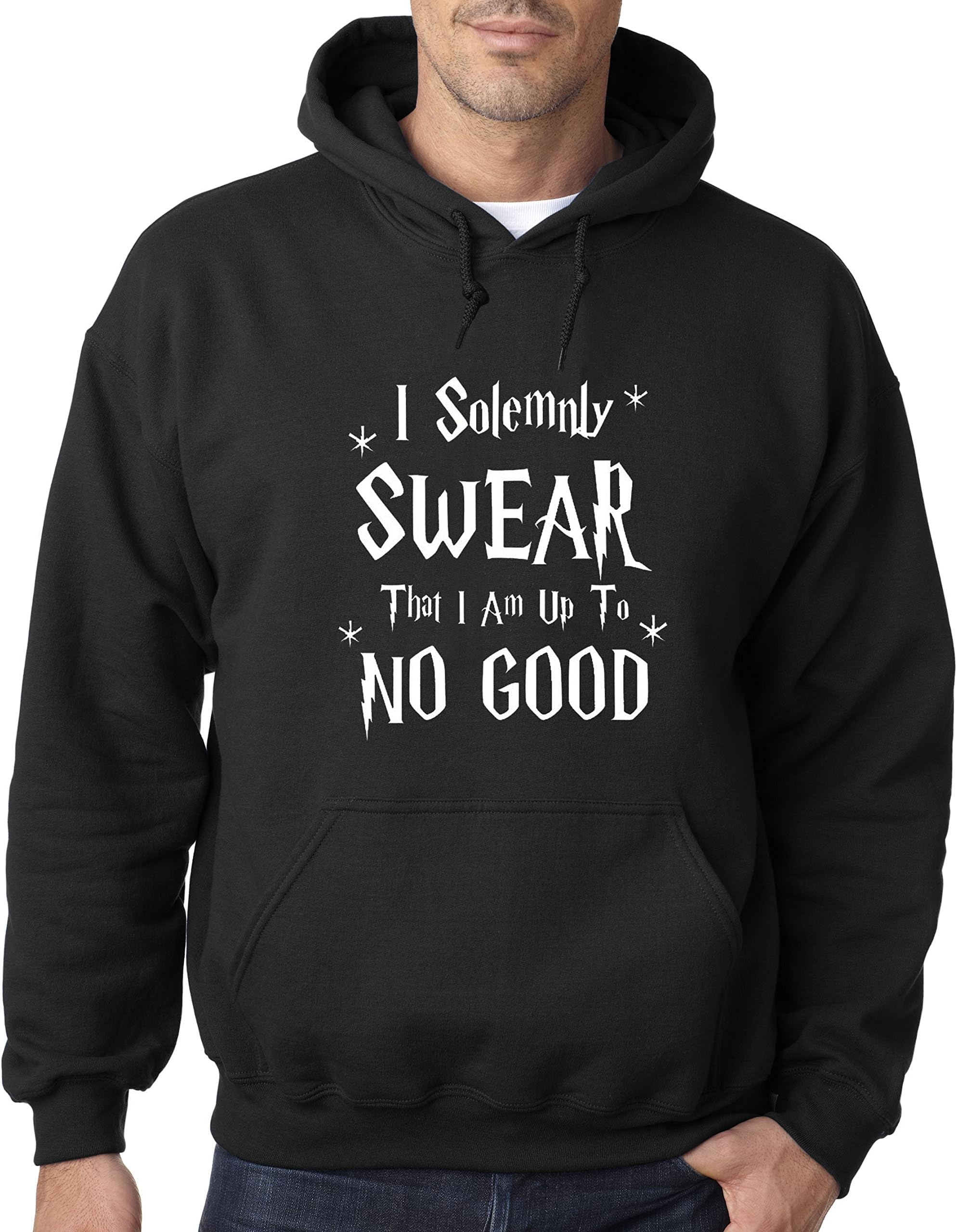 allwitty 1062 - Hoodie I Solemnly Swear That I Am Up To No Good Unisex Pullover Sweatshirt Large Black